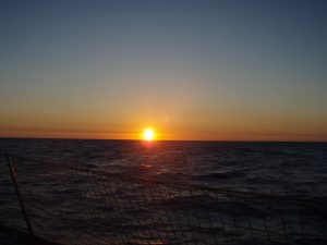 Sunset-night passage to Corsica